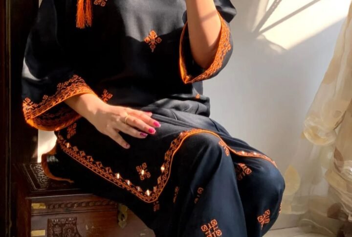 Tradional Angrakha Sindhi Embroidery